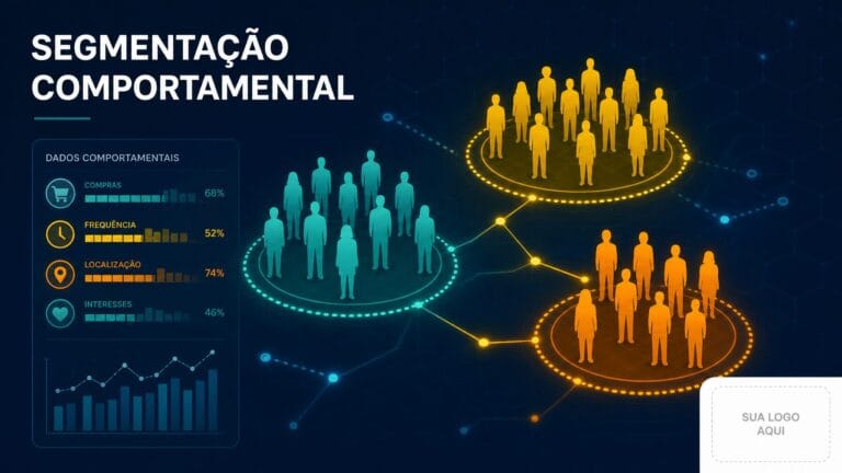 segmentação comportamental com dados e clusters de consumidores em mapa interativo